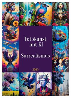 Fotokunst mit KI - Surrealismus (Wandkalender 2025 DIN A2 hoch), CALVENDO Monatskalender