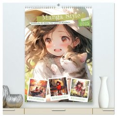 Manga Style Kinder (hochwertiger Premium Wandkalender 2025 DIN A2 hoch), Kunstdruck in Hochglanz - Calvendo;Illgen, Cathrin