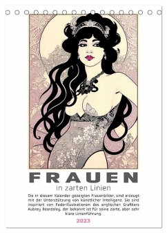 Frauen in zarten Linien (Tischkalender 2025 DIN A5 hoch), CALVENDO Monatskalender