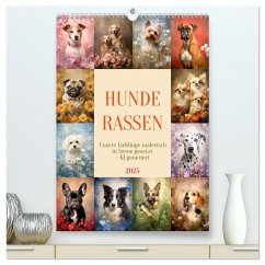 Hunderassen (hochwertiger Premium Wandkalender 2025 DIN A2 hoch), Kunstdruck in Hochglanz - Calvendo;Illgen, Cathrin