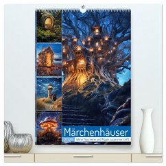 Märchenhäuser (hochwertiger Premium Wandkalender 2025 DIN A2 hoch), Kunstdruck in Hochglanz