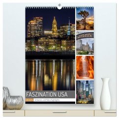 FASZINATION USA Urbanes und Naturhighlights (hochwertiger Premium Wandkalender 2025 DIN A2 hoch), Kunstdruck in Hochglanz - Calvendo;Viola, Melanie