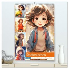 Stadtmädchen. Ein Jahr mit bezaubernder Manga-Kunst (hochwertiger Premium Wandkalender 2025 DIN A2 hoch), Kunstdruck in Hochglanz - Calvendo;Hurley, Rose