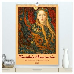 Künstliche Meisterwerke (hochwertiger Premium Wandkalender 2025 DIN A2 hoch), Kunstdruck in Hochglanz - Calvendo;aka stine1, Christine