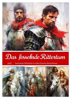 Das fesselnde Rittertum. Faszination Mittelalter in tollen Fantasy-Illustrationen (Wandkalender 2025 DIN A2 hoch), CALVENDO Monatskalender - Calvendo;Hurley, Rose