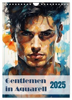 Gentlemen in Aquarell (Wandkalender 2025 DIN A4 hoch), CALVENDO Monatskalender - Calvendo;Bee, Ally