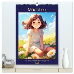 Mädchen. Der Alltag zauberhafter Manga-Girls (hochwertiger Premium Wandkalender 2025 DIN A2 hoch), Kunstdruck in Hochglanz - Calvendo;Hurley, Rose