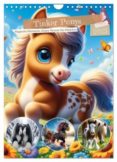 Tinker Ponys - Magische Momente, Gypsy Vanner für Mädchen (Wandkalender 2025 DIN A4 hoch), CALVENDO Monatskalender - Calvendo;Warstat, Marco