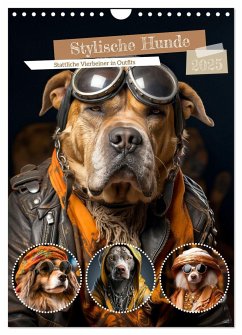 Stylische Hunde (Wandkalender 2025 DIN A4 hoch), CALVENDO Monatskalender