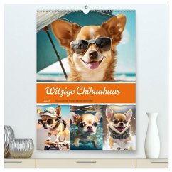 Witzige Chihuahuas. Glückliche Temperamentbündel (hochwertiger Premium Wandkalender 2025 DIN A2 hoch), Kunstdruck in Hochglanz - Calvendo;Hurley, Rose