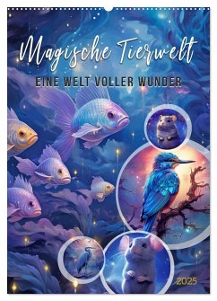 Magische Tierwelt (Wandkalender 2025 DIN A2 hoch), CALVENDO Monatskalender