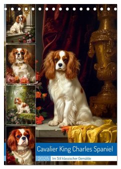 Cavalier King Charles Spaniel (Tischkalender 2025 DIN A5 hoch), CALVENDO Monatskalender