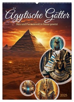 Ägytische Götter (Wandkalender 2025 DIN A2 hoch), CALVENDO Monatskalender
