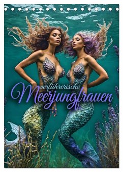 Verführerische Meerjungfrauen (Tischkalender 2025 DIN A5 hoch), CALVENDO Monatskalender