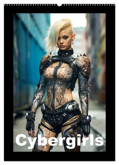 Cybergirls (Wandkalender 2025 DIN A2 hoch), CALVENDO Monatskalender