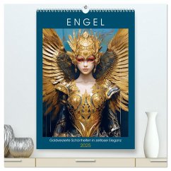 Engel. Goldverzierte Schönheiten in zeitloser Eleganz (hochwertiger Premium Wandkalender 2025 DIN A2 hoch), Kunstdruck in Hochglanz - Calvendo;Hurley, Rose