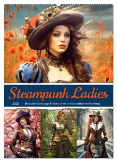 Steampunk Ladies (Wandkalender 2025 DIN A2 hoch), CALVENDO Monatskalender