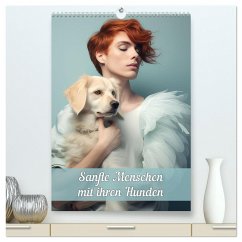 Sanfte Menschen mit ihren Hunden (hochwertiger Premium Wandkalender 2025 DIN A2 hoch), Kunstdruck in Hochglanz - Calvendo;Brunner-Klaus, Liselotte