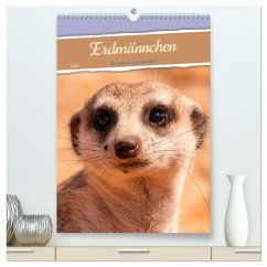 Erdmännchen - Eine Kolonie in der Kalahari (hochwertiger Premium Wandkalender 2025 DIN A2 hoch), Kunstdruck in Hochglanz - Calvendo;Früh, Dorothea