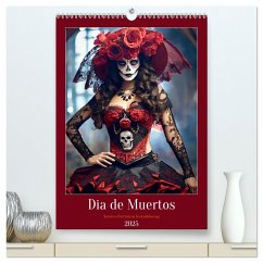 Dia de Muertos Kreative Porträts in Festanlehnung (hochwertiger Premium Wandkalender 2025 DIN A2 hoch), Kunstdruck in Hochglanz - Calvendo;Frost, Anja