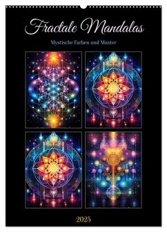 Fractale Mandalas (Wandkalender 2025 DIN A2 hoch), CALVENDO Monatskalender