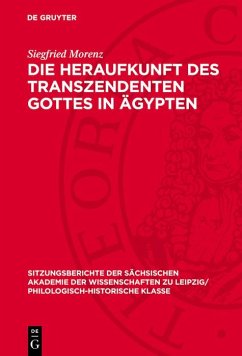 Cover Die Heraufkunft des Transzendenten Gottes in Ägypten (eBook, PDF)