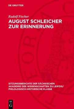 Cover August Schleicher zur Erinnerung (eBook, PDF)