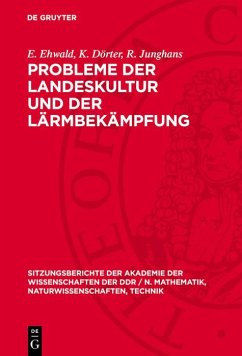 Cover Probleme der Landeskultur und der Lärmbekämpfung (eBook, PDF)