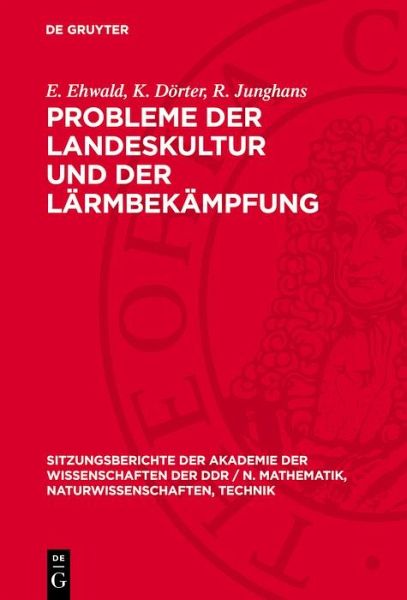 Probleme der Landeskultur und der Lärmbekämpfung (eBook, PDF)