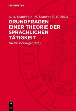 Cover Grundfragen einer Theorie der sprachlichen Tätigkeit (eBook, PDF)