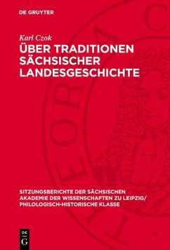 Cover Über Traditionen sächsischer Landesgeschichte (eBook, PDF)