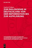 Zur Philosophie in Deutschland von der Reformation bis zur Aufklärung (eBook, PDF)