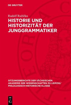 Cover Historie und Historizität der Junggrammatiker (eBook, PDF)
