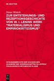 Zur Entstehungs- und Rezeptionsgeschichte von W. I. Lenins Werk "Materialismus und Empiriokritizismus" (eBook, PDF)