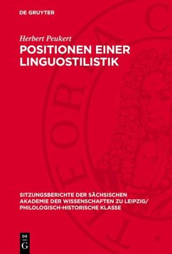 Cover Positionen einer Linguostilistik (eBook, PDF)