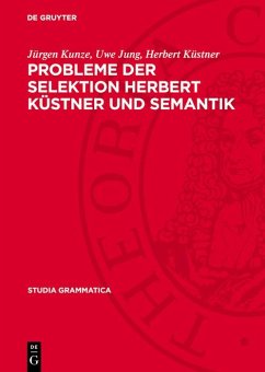 Cover Probleme der Selektion Herbert Küstner und Semantik (eBook, PDF)