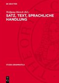 Satz, Text, sprachliche Handlung (eBook, PDF)