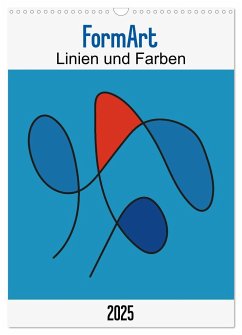 FormArt - Linien und Farben (Wandkalender 2025 DIN A3 hoch), CALVENDO Monatskalender