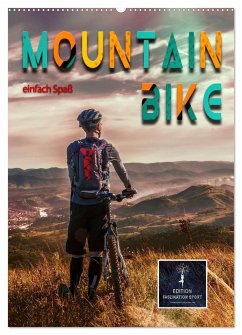 Mountainbike - einfach Spaß (Wandkalender 2025 DIN A2 hoch), CALVENDO Monatskalender