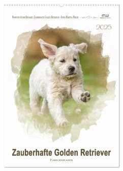 Zauberhafte Golden Retriever (Wandkalender 2025 DIN A2 hoch), CALVENDO Monatskalender - Calvendo;Wrede - Wredefotografie, Martina