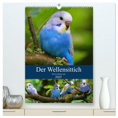 Der Wellensittich - Mein Lieblingsvogel (hochwertiger Premium Wandkalender 2025 DIN A2 hoch), Kunstdruck in Hochglanz - Calvendo;Bergmann, Björn