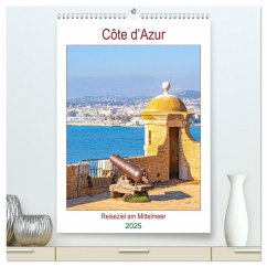 Côte d¿Azur - Reiseziel am Mittelmeer (hochwertiger Premium Wandkalender 2025 DIN A2 hoch), Kunstdruck in Hochglanz - Calvendo;Schwarze, Nina