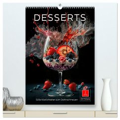 Desserts - Süße Köstlichkeiten zum Dahinschmelzen (hochwertiger Premium Wandkalender 2025 DIN A2 hoch), Kunstdruck in Hochglanz - Calvendo;Roder, Peter
