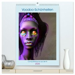 Voodoo-Schönheiten - Computerträume aus der KI (hochwertiger Premium Wandkalender 2025 DIN A2 hoch), Kunstdruck in Hochglanz