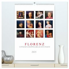 Florenz, Uffizien (hochwertiger Premium Wandkalender 2025 DIN A2 hoch), Kunstdruck in Hochglanz