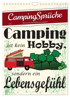 CampingSprüche (Wandkalender 2025 DIN A4 hoch), CALVENDO Monatskalender - Calvendo;Löwer, Sabine