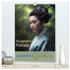 Wunderschöne Portraits Japanischer Geishas (hochwertiger Premium Wandkalender 2025 DIN A2 hoch), Kunstdruck in Hochglanz