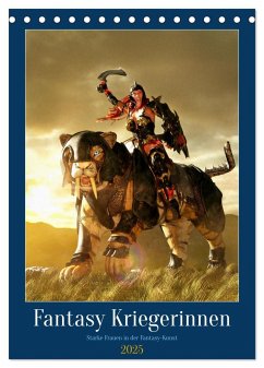Fantasy Kriegerinnen (Tischkalender 2025 DIN A5 hoch), CALVENDO Monatskalender