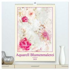 Aquarell Blumenmalerei mit Sprüchen (hochwertiger Premium Wandkalender 2025 DIN A2 hoch), Kunstdruck in Hochglanz - Calvendo;Marena Camadini Switzerland, Kavodedition