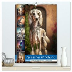 Persischer Windhund (hochwertiger Premium Wandkalender 2025 DIN A2 hoch), Kunstdruck in Hochglanz